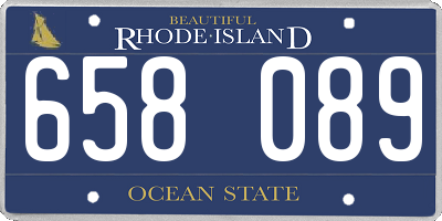 RI license plate 658089