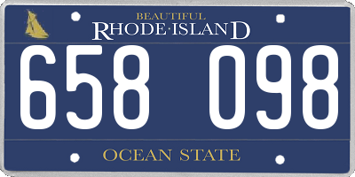 RI license plate 658098