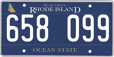 RI license plate 658099
