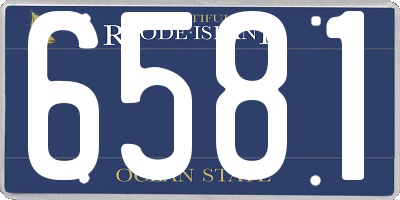 RI license plate 6581