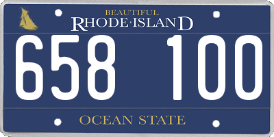 RI license plate 658100