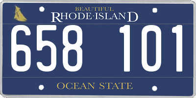 RI license plate 658101