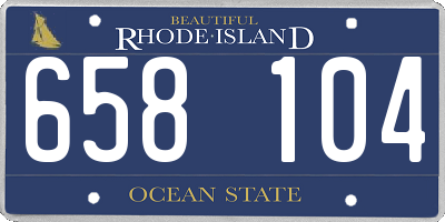 RI license plate 658104