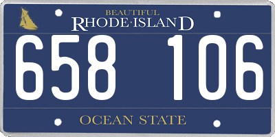 RI license plate 658106