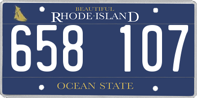 RI license plate 658107