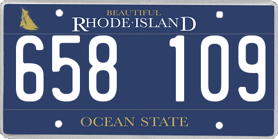 RI license plate 658109