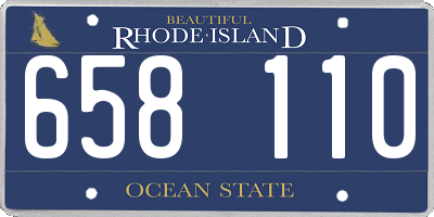 RI license plate 658110