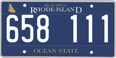 RI license plate 658111