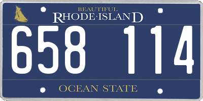 RI license plate 658114