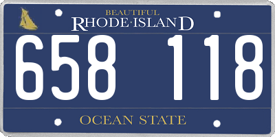 RI license plate 658118