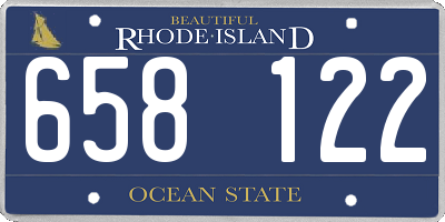 RI license plate 658122