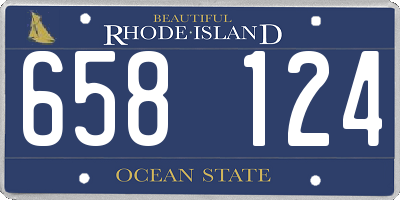 RI license plate 658124