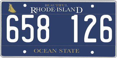 RI license plate 658126