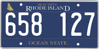 RI license plate 658127