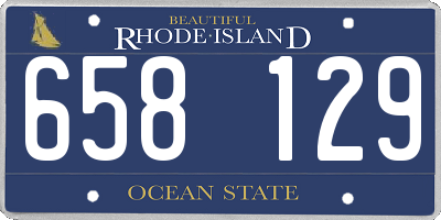 RI license plate 658129