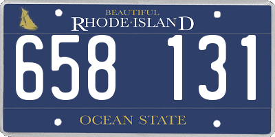 RI license plate 658131