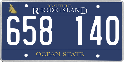 RI license plate 658140