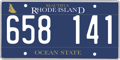 RI license plate 658141