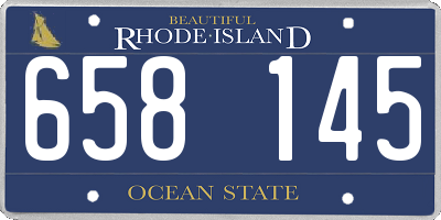 RI license plate 658145