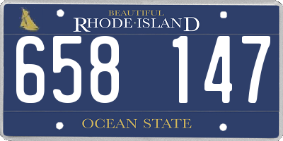 RI license plate 658147