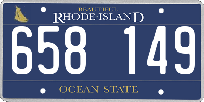 RI license plate 658149