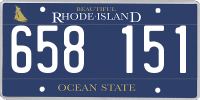 RI license plate 658151