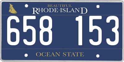 RI license plate 658153