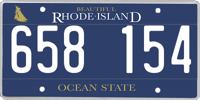 RI license plate 658154