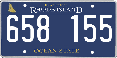 RI license plate 658155