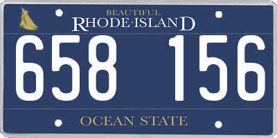 RI license plate 658156