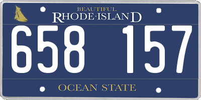 RI license plate 658157