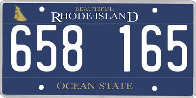 RI license plate 658165