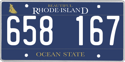 RI license plate 658167