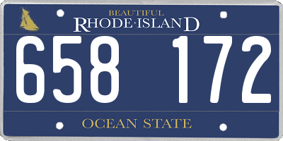 RI license plate 658172