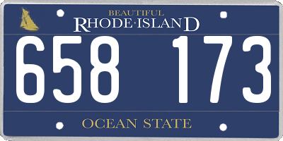 RI license plate 658173