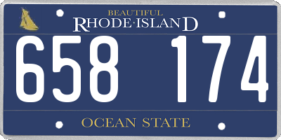 RI license plate 658174