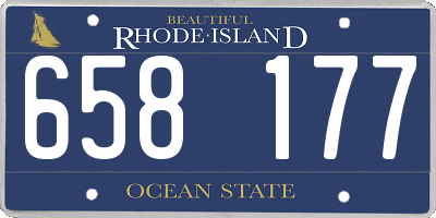 RI license plate 658177