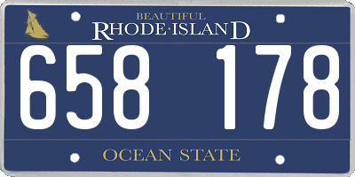 RI license plate 658178