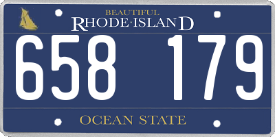 RI license plate 658179