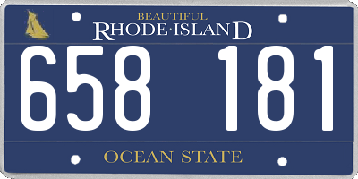 RI license plate 658181