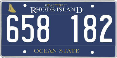 RI license plate 658182