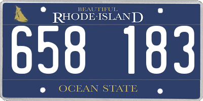 RI license plate 658183