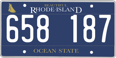 RI license plate 658187
