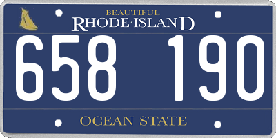 RI license plate 658190