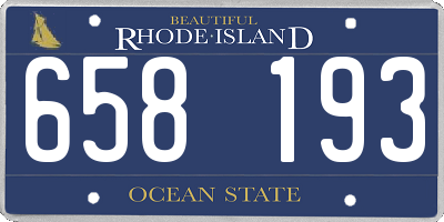 RI license plate 658193
