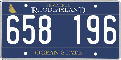 RI license plate 658196