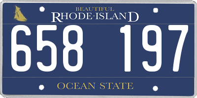 RI license plate 658197