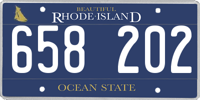RI license plate 658202
