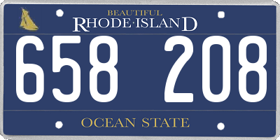 RI license plate 658208