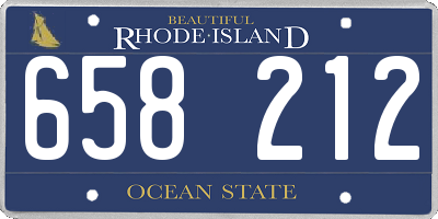 RI license plate 658212
